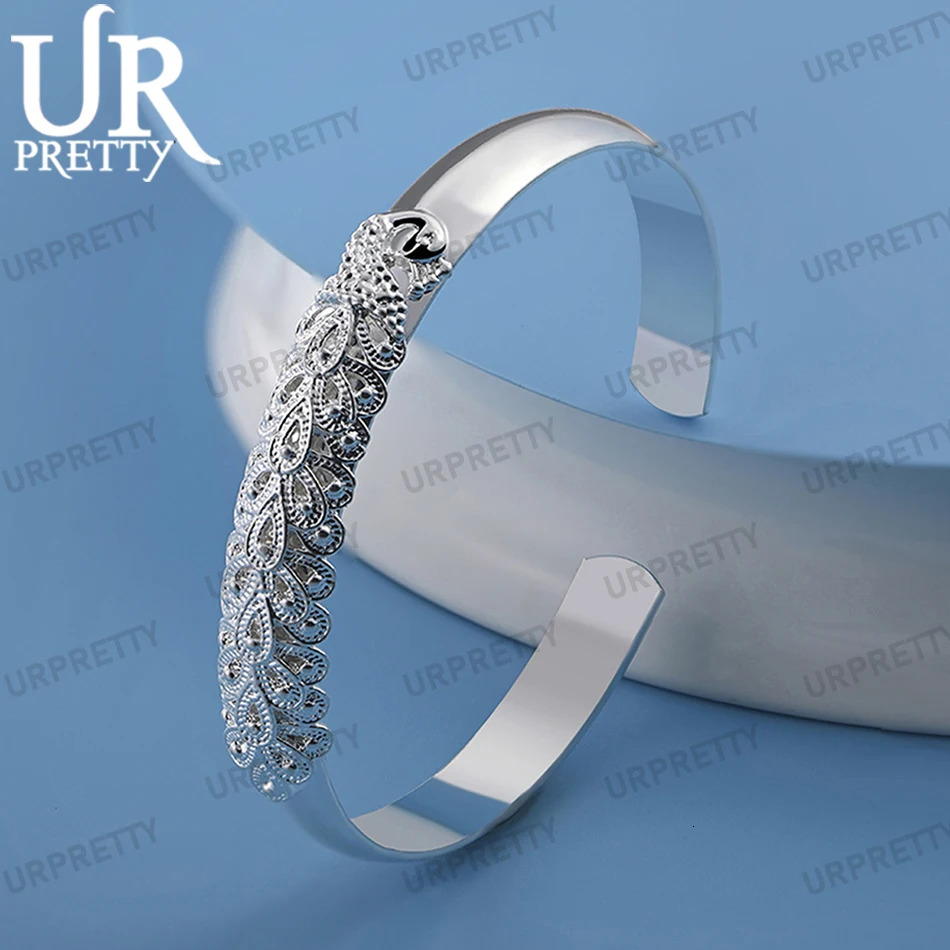 925 sterling silver 18k gold fashionable pattern bracelet charm gift party wedding high-quality jewelry 250425
