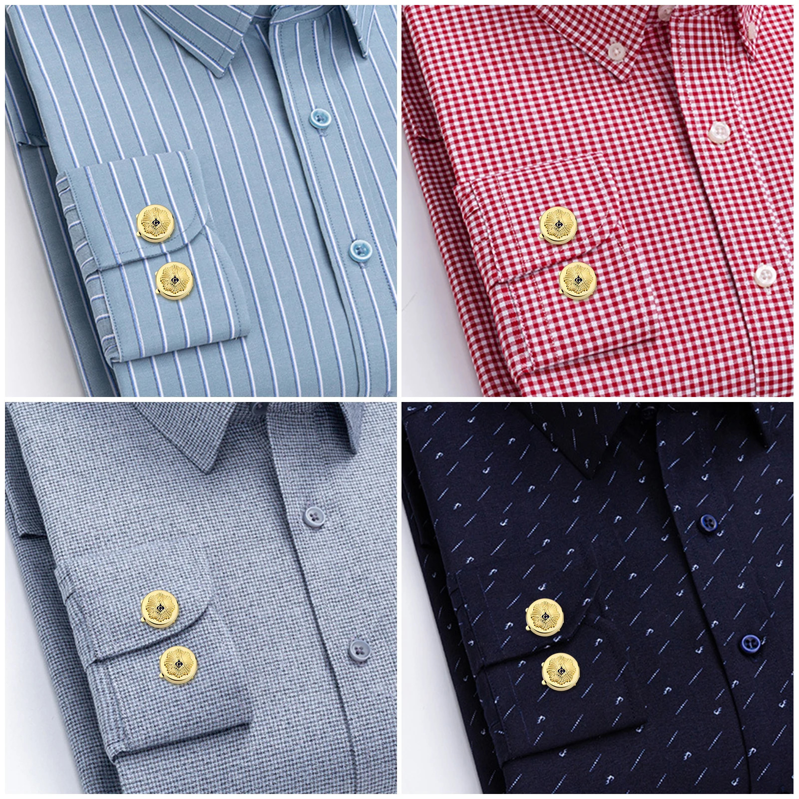 HAWSON Freemason Masonic Button Covers for Men shirtsHigh Quality Clothing ButtonMasonic Cufflinks for Freemason Members-18mm 250420