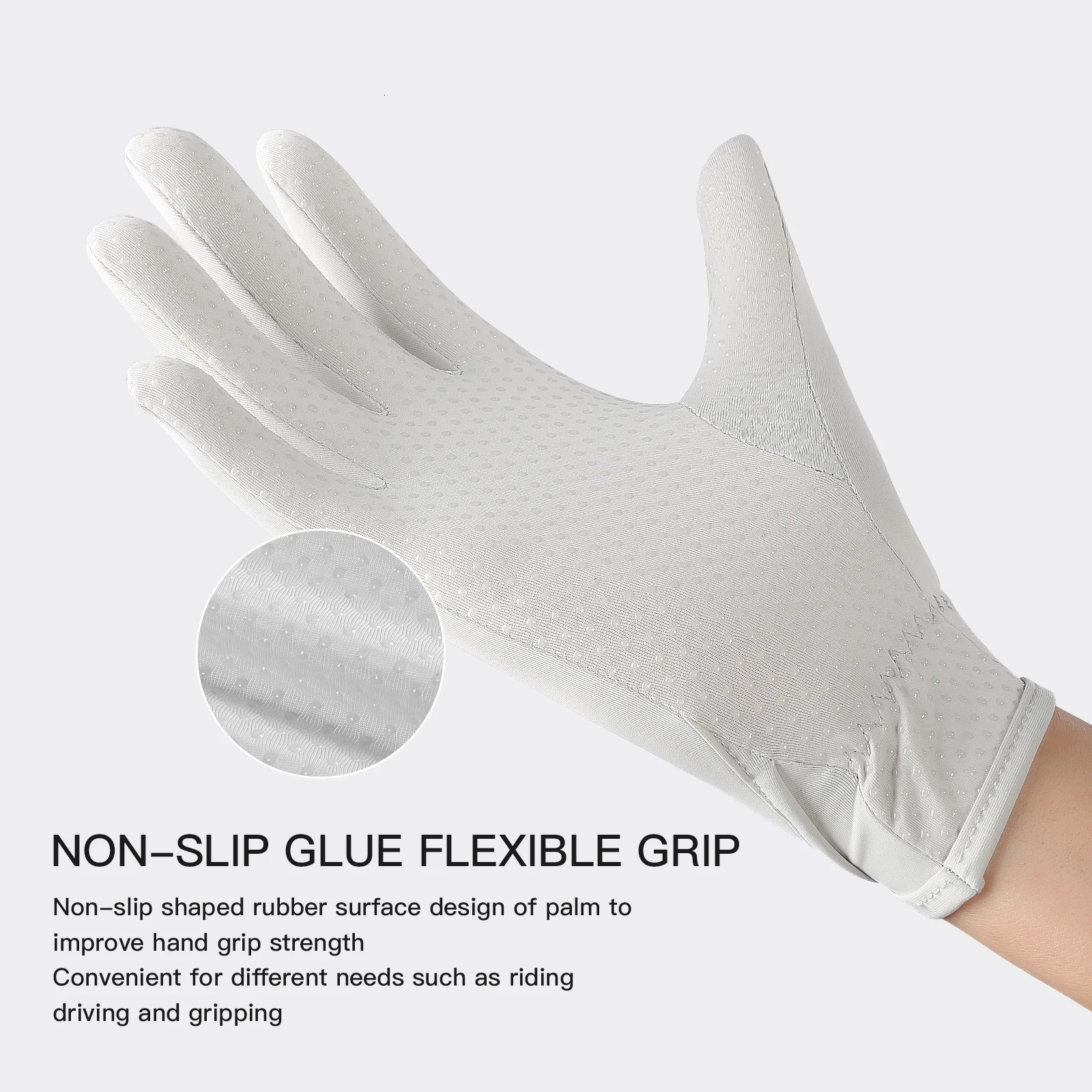 Sunscreen gloves thin ice silk womens electric motorcycle fishing UV protection anti slip ventilation 250428