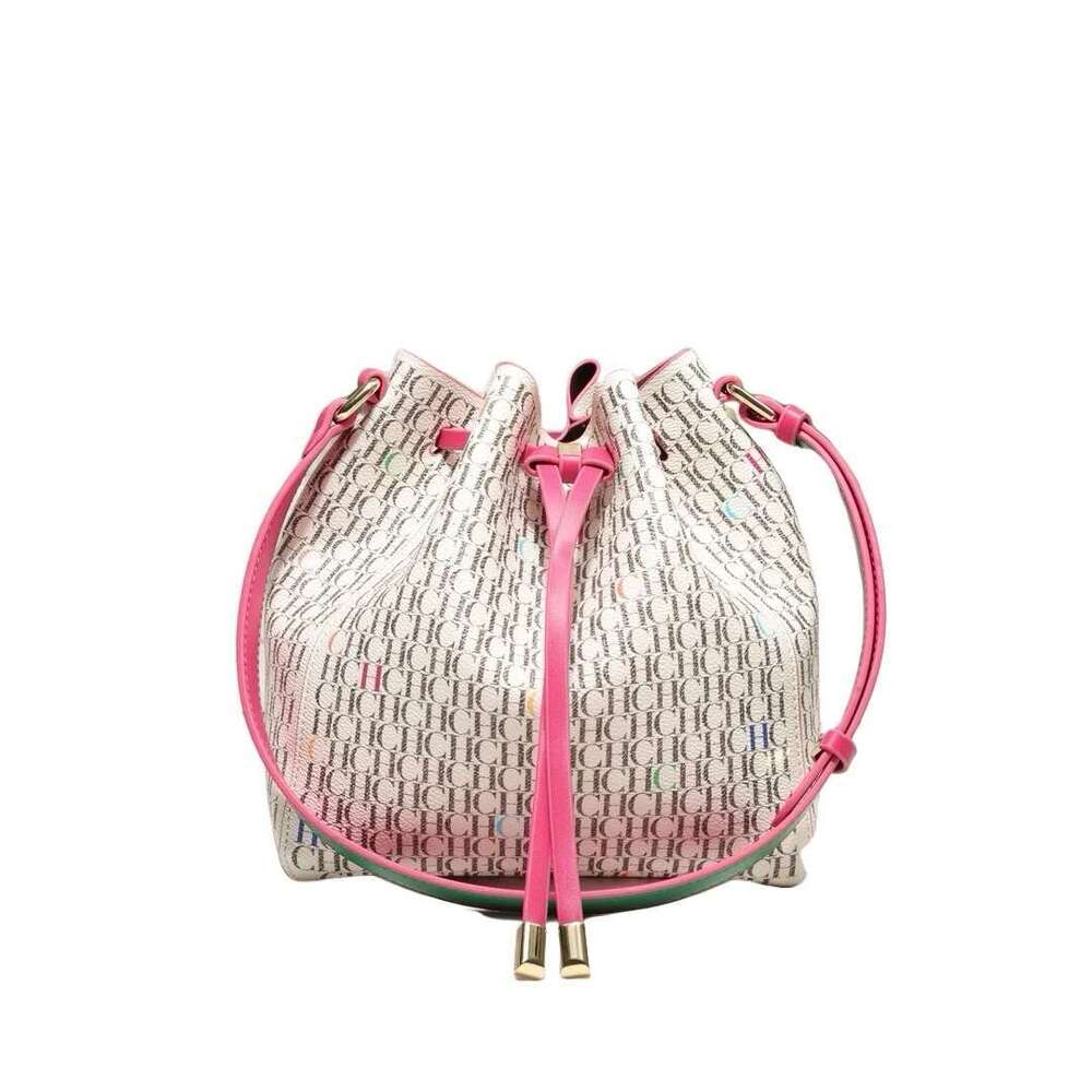 Colorful Letter Printing Fashion Simple Women's Shoulder Drawstring Tie Mouth Opening Design Bucket Bag