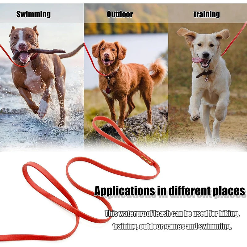 Dog leash long PVC pet leash 6M 9M easy to clean waterproof training strap suitable for large medium and small dogs 250427
