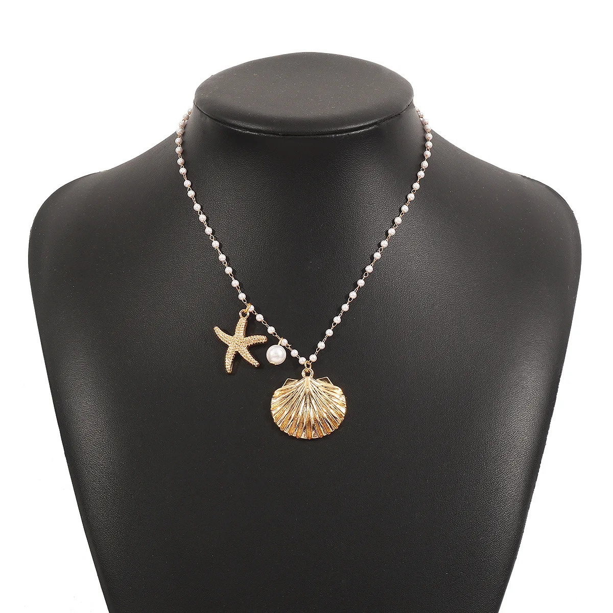 Starfish Shell Womens Necklace Pearl Trend Summer Party Holiday Statement Jewelry Fashion Charm Accessories 250415