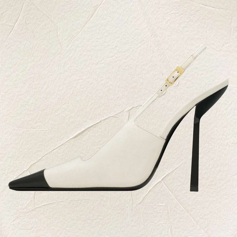 Summer Heel Fashion Square Toe High Heels Colorblock Buckle Shoes Modern Women Sandals Everyday Versat