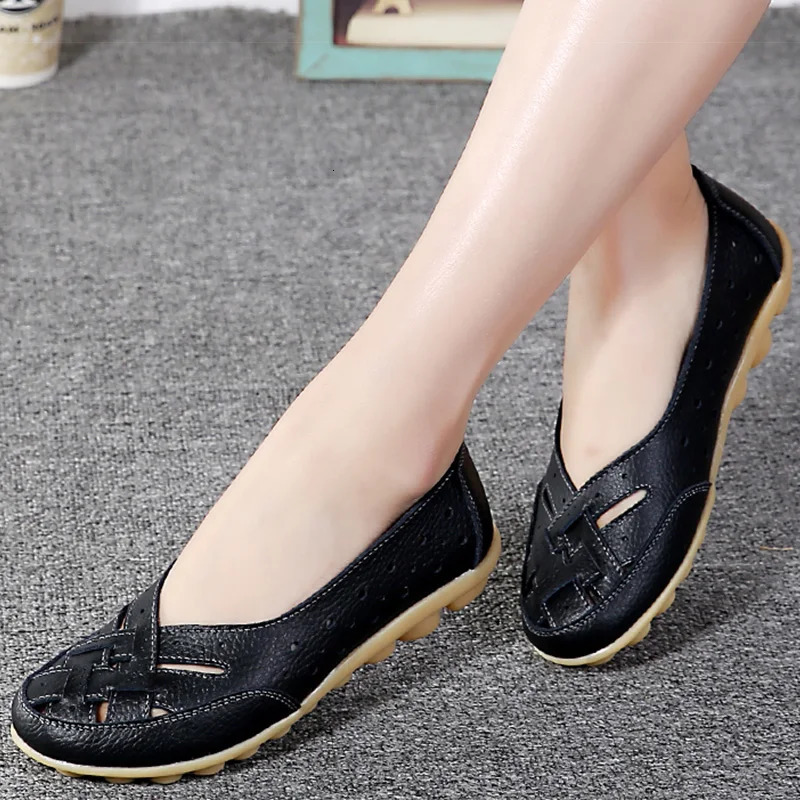 Women Flat Shoes Breathable Leather Shoes For Women Loafers Soft Leather Flats Shoes Female Casual Zapatos Para Mujeres 250421