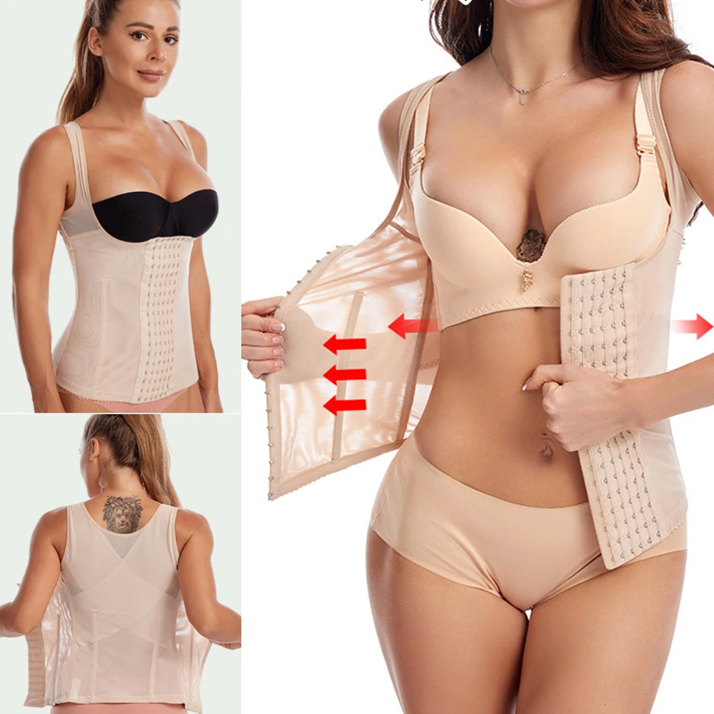 A shaping abdominal control top suitable for women high compression vest in size 250430