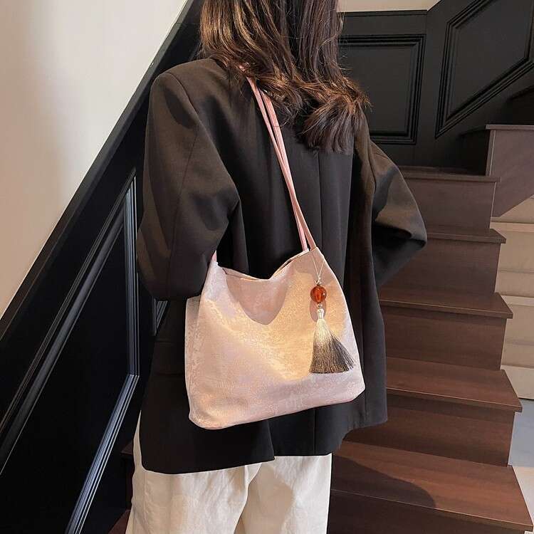 minimalist bucket bag chinese embroidery largecapacity bag womens spring summer 2025 new shoulder crossbody bag