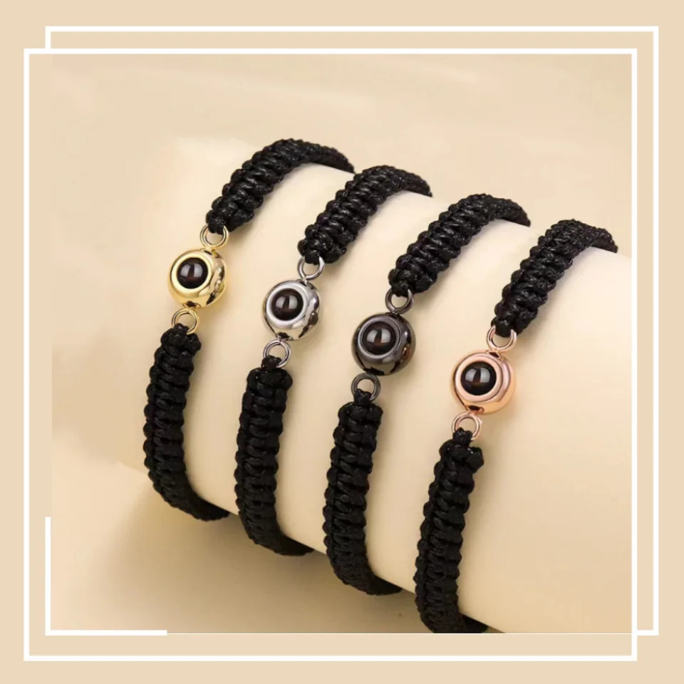 Color Woven Projection Bracelet Personalized Po Projection Bracelet Suitable For Womens/Mens Birthday And Christmas Gifts 250430