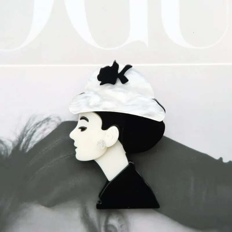 Hot Selling Acrylic Portrait Brooch Fashion Clothing Accessories Pins Jewelry