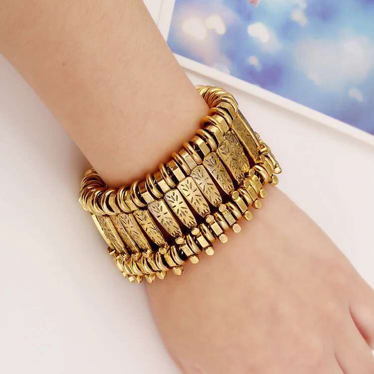 Gypsy Bohemian Coin For Women Metal Vintage Flower Statement Bracelets Festival Turkish Beach Jewelry Tribal Ethnic