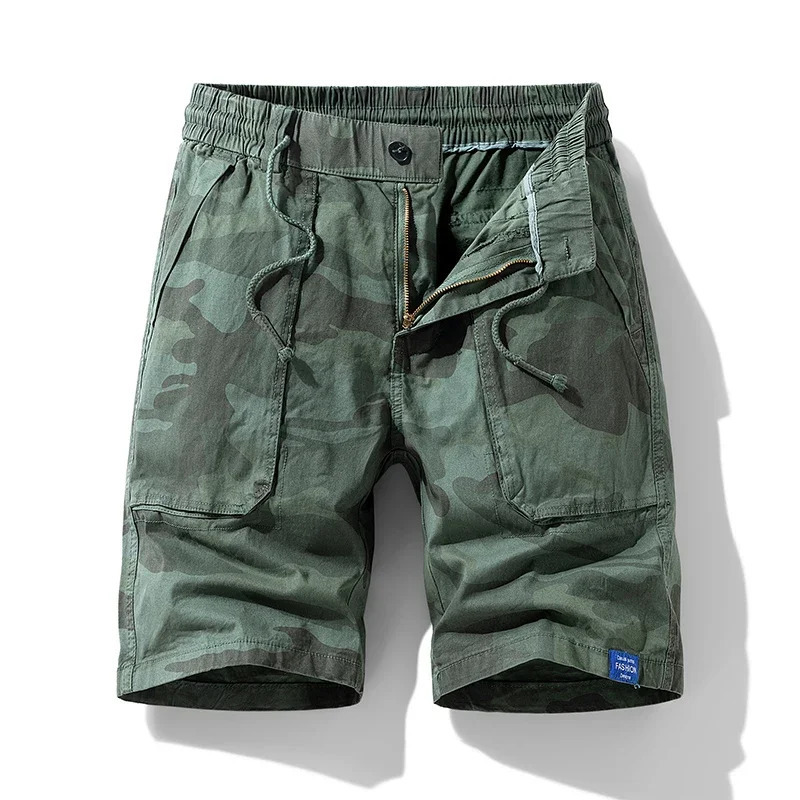 Summer mens cotton cargo camouflage shorts clothing casual breeze Bermuda beach jogging direct LZLLTT 250425