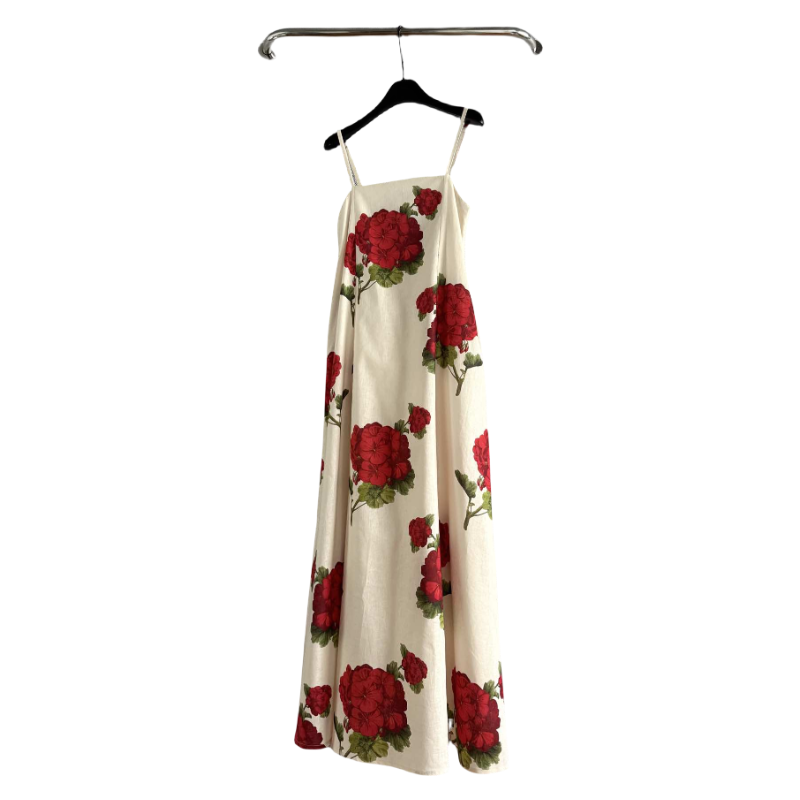 2025 Printed suspender dress Fashion Week Show Customized Fashion Tailored clothing womens Fashion Paris.M372