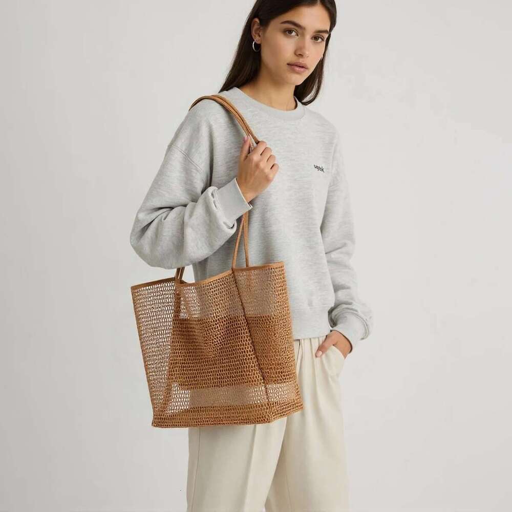 Mesh Beach Tote Womens Shoulder Handbag,Women's Portable Washing And Swimming Clothing Storage Bag