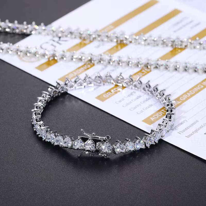Factory Custom GRC Certificate 10K Gold Plated VVS Moissanite CZ Diamond Tennis Chain 3mm 4mm 5mm Bracelet for Men Women Jewelry