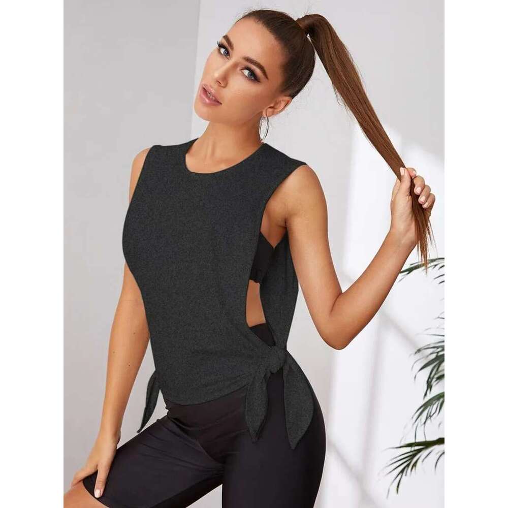 Women Sleeveless Vest Sports Top Fiess Shirt Gym Tops Female Yoga T-Shirts Loose Sport Shirts