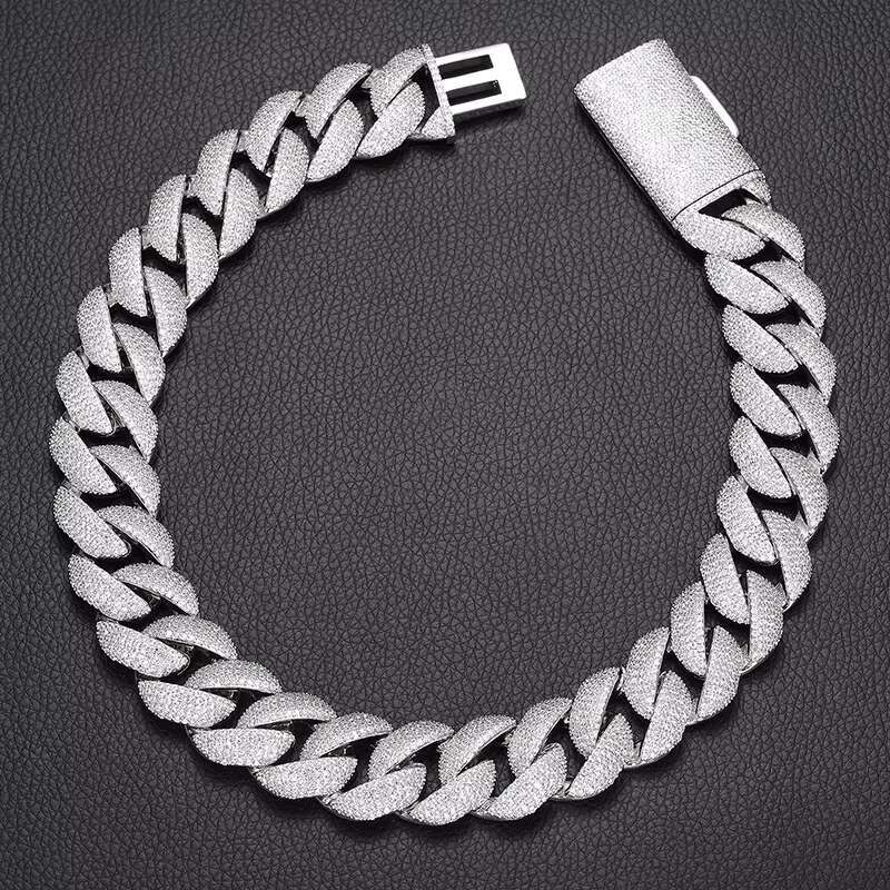 Luxury Iced Out 18K Gold Plated 22mm Cuban Link Chain Hip Hop 5 Rows 5A CZ Diamond Cuban Chain Necklace for Men