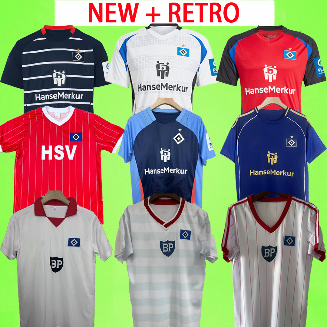 25 26 27 HAMBURGER SV soccer jerseys kids kit 2025 2026 2027 retro 1980 1981 1983 1984 football shirt T 80 81 83 84 DOMPE GLATZEL KONIGSDORFFER NEMETH REIS MEFFERT PHERAI
