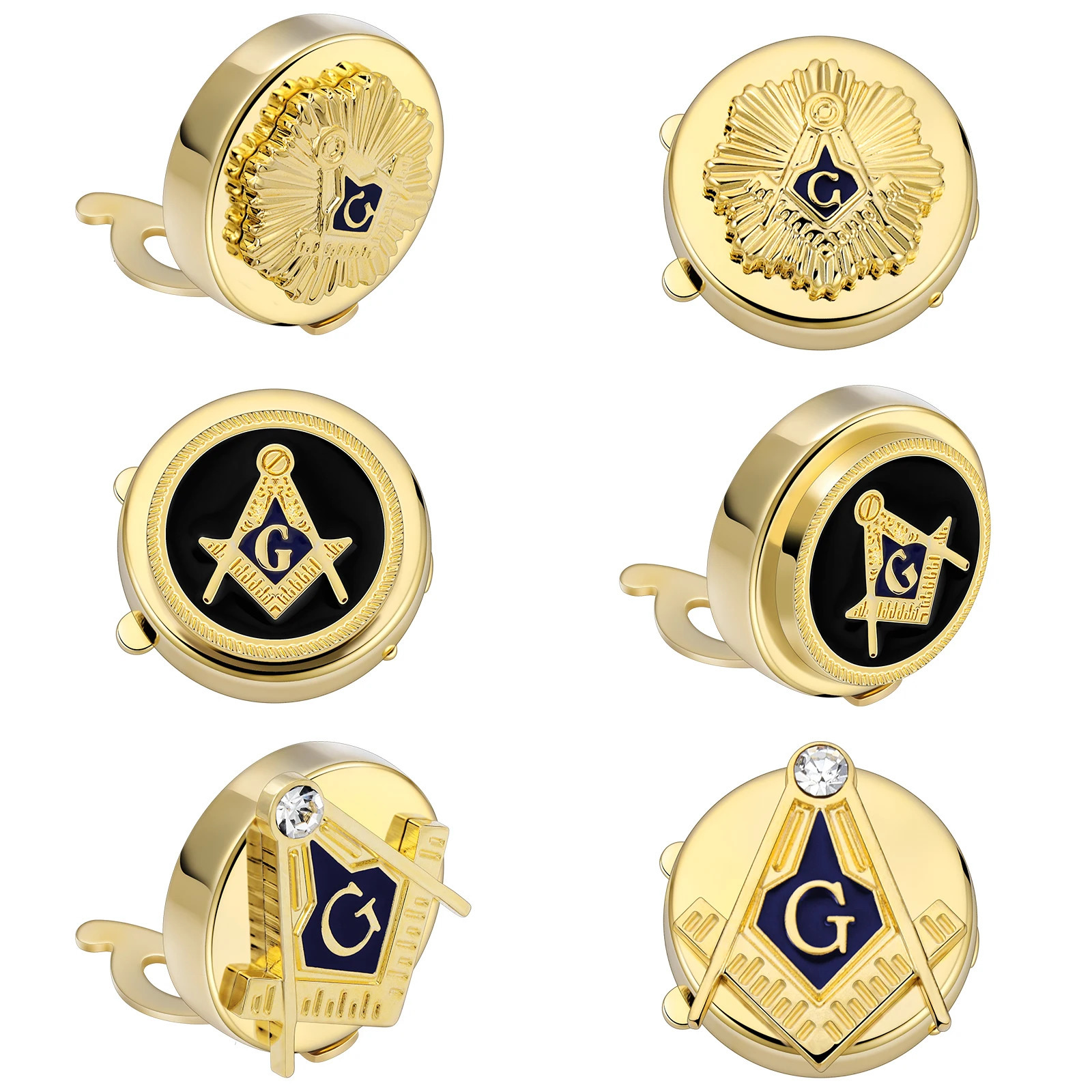 HAWSON Freemason Masonic Button Covers for Men shirtsHigh Quality Clothing ButtonMasonic Cufflinks for Freemason Members-18mm 250420