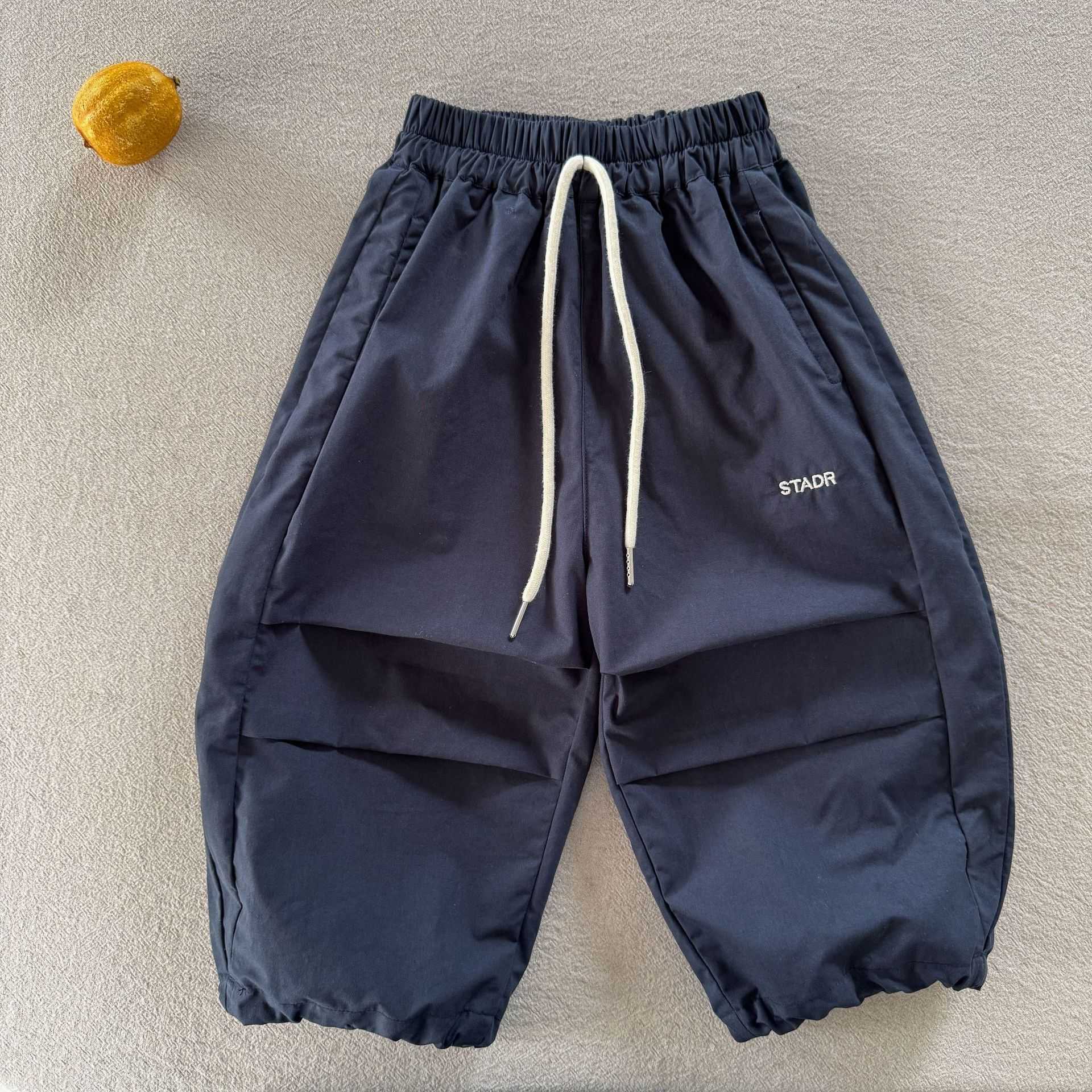 2025 Summer New Boys and Girls Four Color Embroidered Parachute Pants Personalized Baby Casual Pants Trendy Y250430HBUI