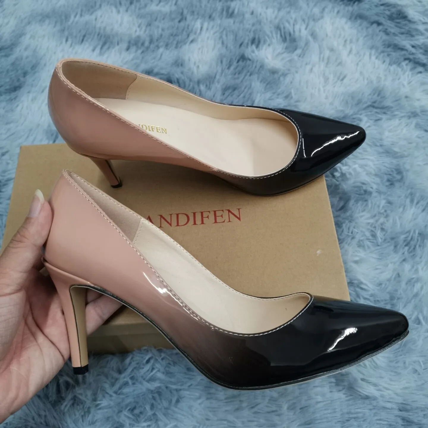 13 Style Womens Large Pumps Classic Sexy Pointed Toe 9cm mid High Heels Women Pumps Faux Black red Office Party Wedding Shoes 250428