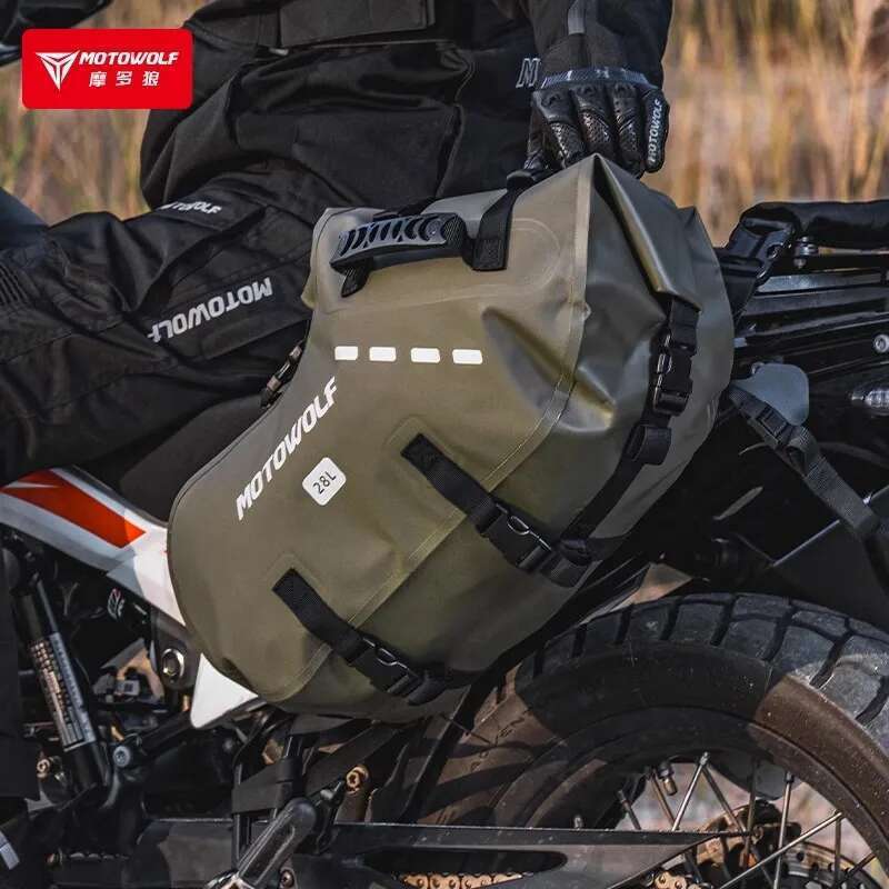 Wolf Motorcycle Rear Seat Modo Travel Long Distance Waterproof Riding Bag Multifunctional Rider Equipment Dual Side