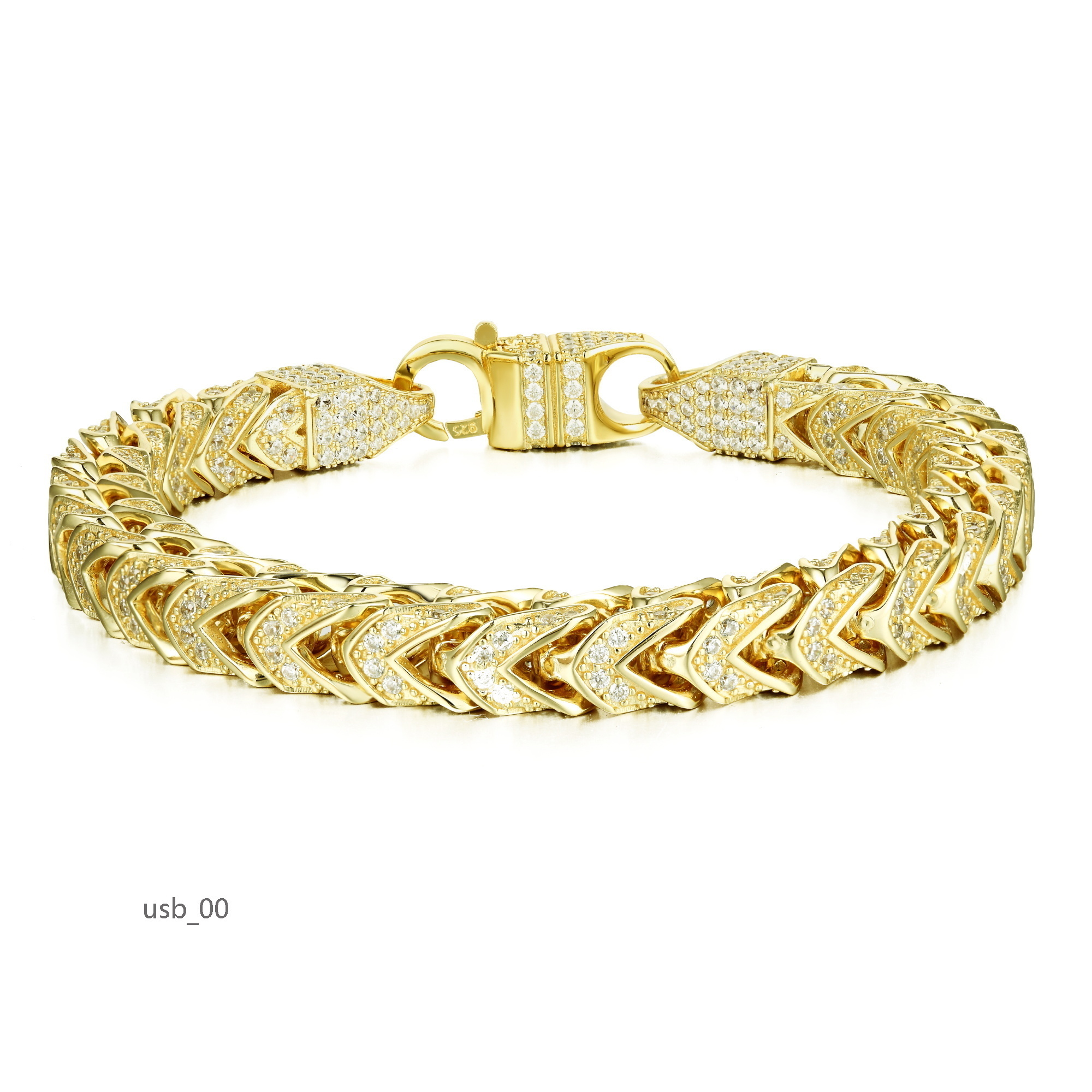 Mens Hip Hop Moissanite Jewelry Set Miami Cuban Link Bracelets and Bangles Unique Style for the Modern Gentleman