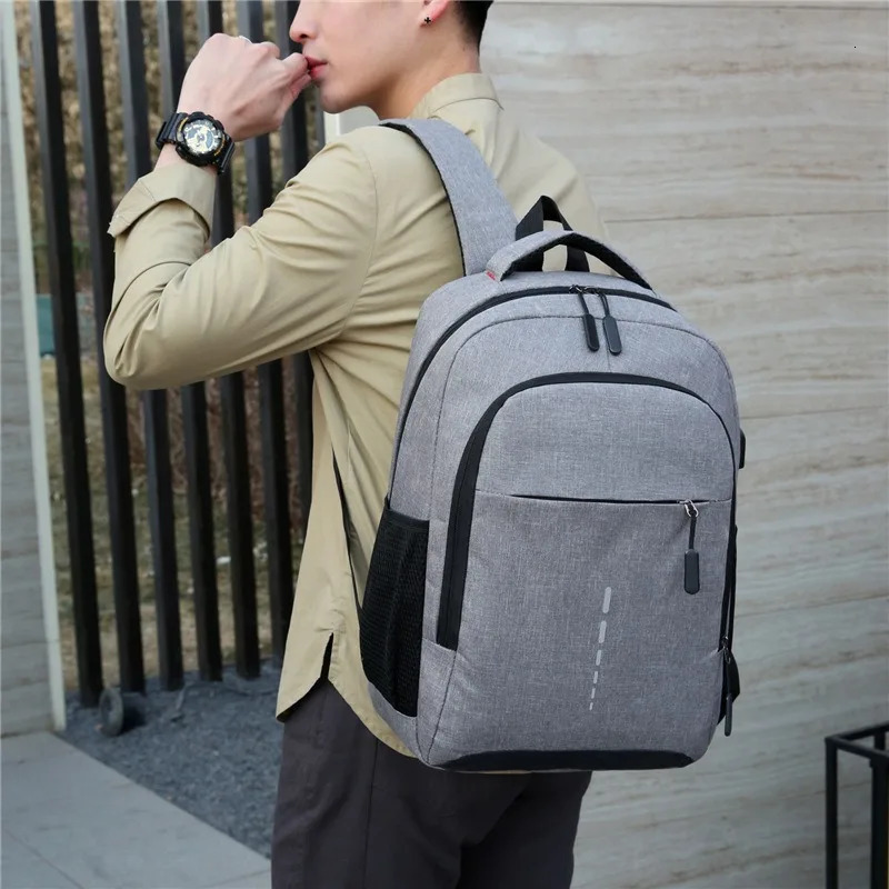 Mens backpack USB charging casual travel backpack large capacity travel laptop backpack school backpack waterproof and lightweight 250427