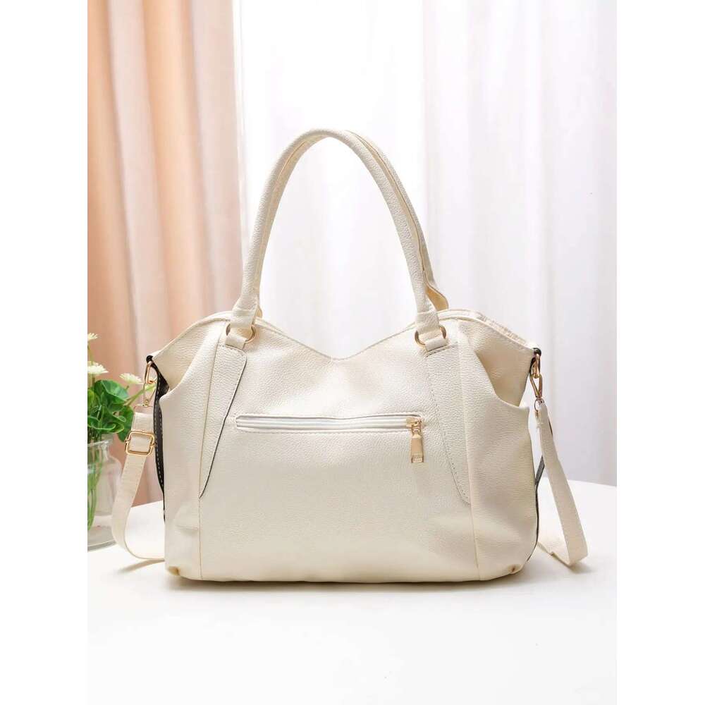 Casual And Fashionable Women S Shoulder Solid Color Soft Large Capacity Handbag Crossbody Bag
