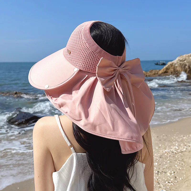 Summer Big Brimmed Sun Hat Womens Outdoor Sun Hat Detachable Shaver Neck Protector Empty Fishermans Hat 250430