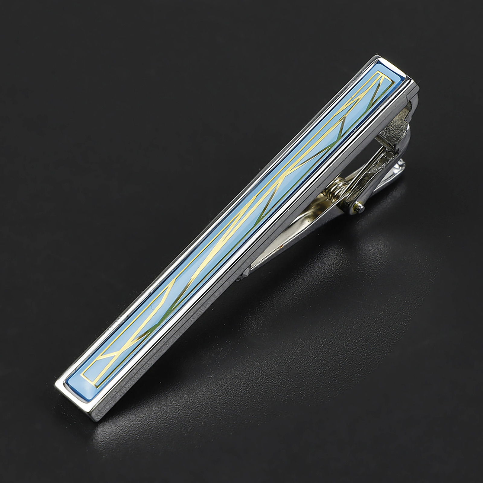 Trendy Silvery Enamel Painting Color Metal Tie Clips Novelty Business Banquet Accessories Jewelry Tie Clasp Gift 250430