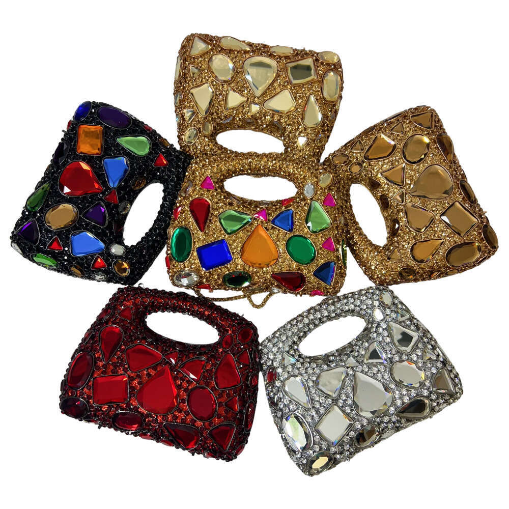 Dinner Bag New Studded Glass Water Diamond Single Shoulder Banquet Women S Bag Stone Handbag KQ