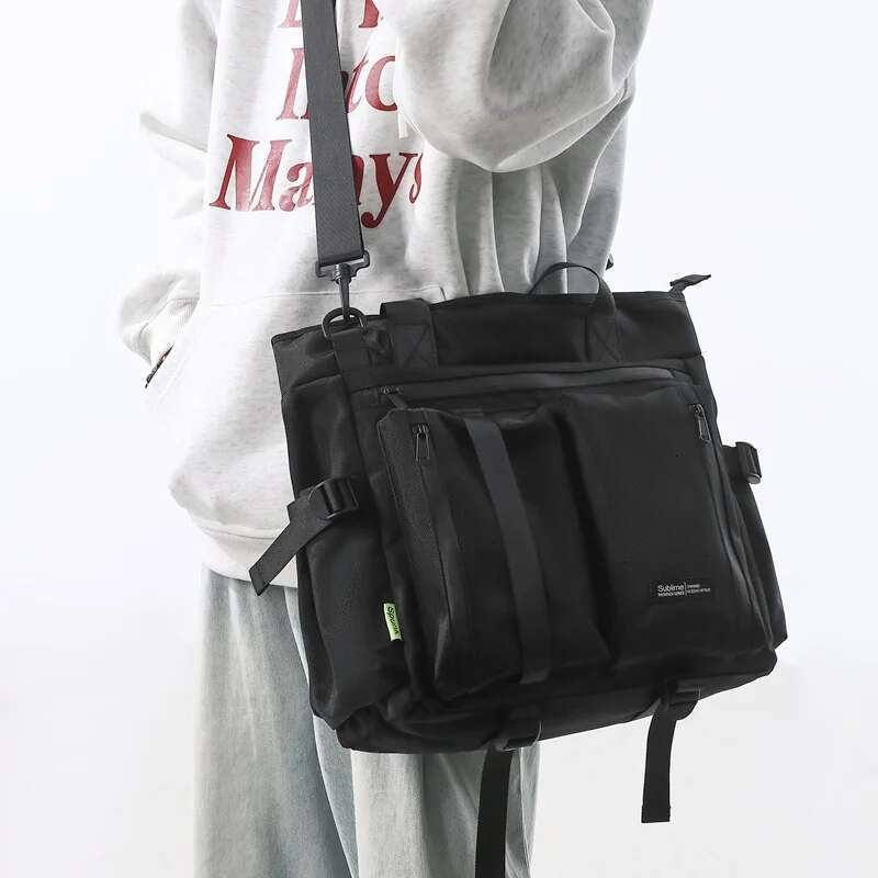 Trendy brand tooling messenger large capacity Japanese shoulder men's multi-functional commuter computer bag sports hand