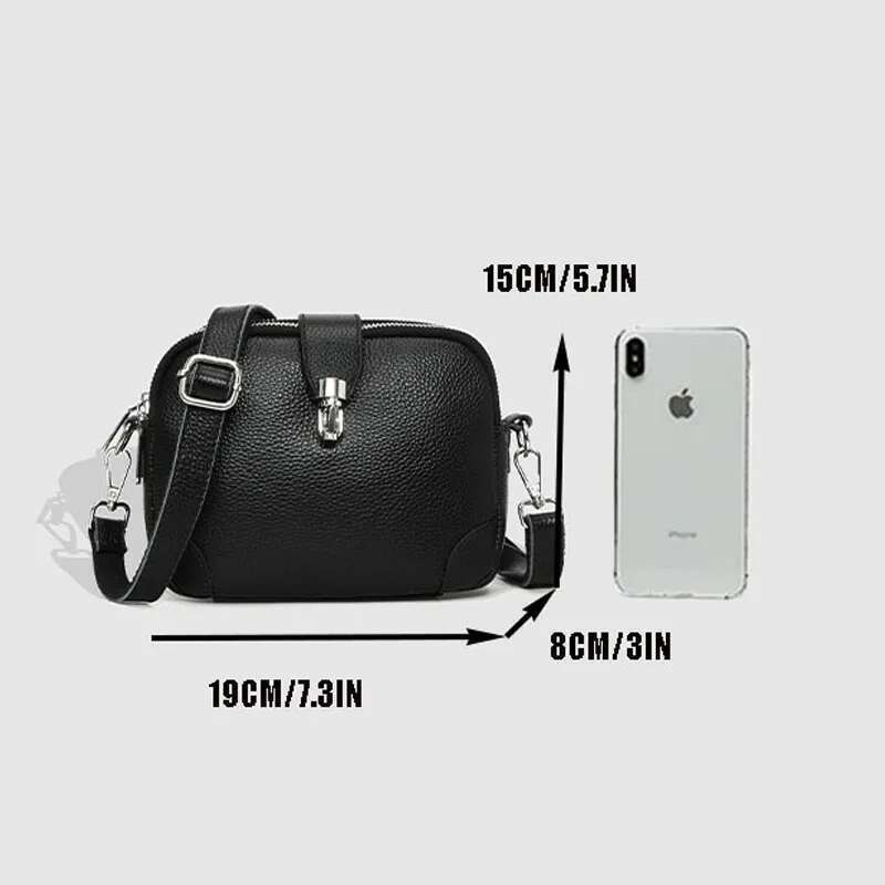 Women's Small Designer Handbag Female Solid Color Messenger Tote Sac Cowhide Crossbody For Women Shoulder Bag