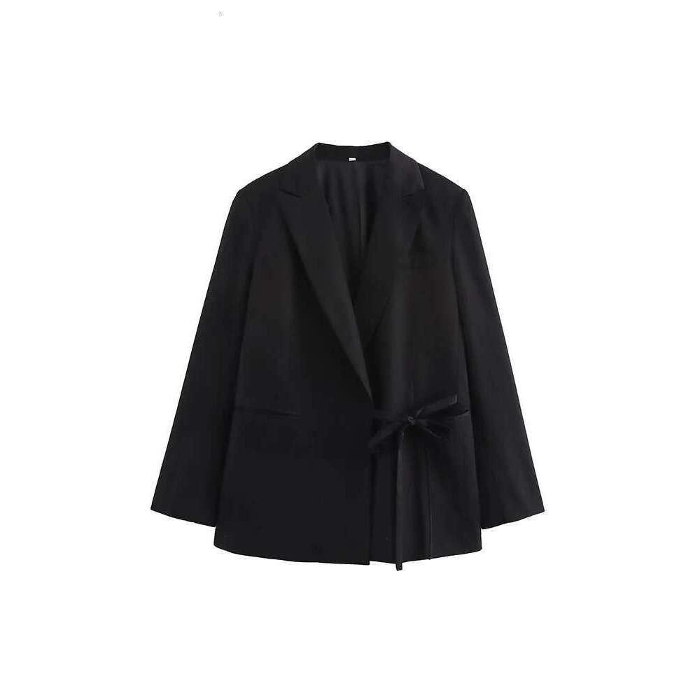 New autumn and winter jacket asymmetrical design lace-up slim fit capable commuting temperament women's suit