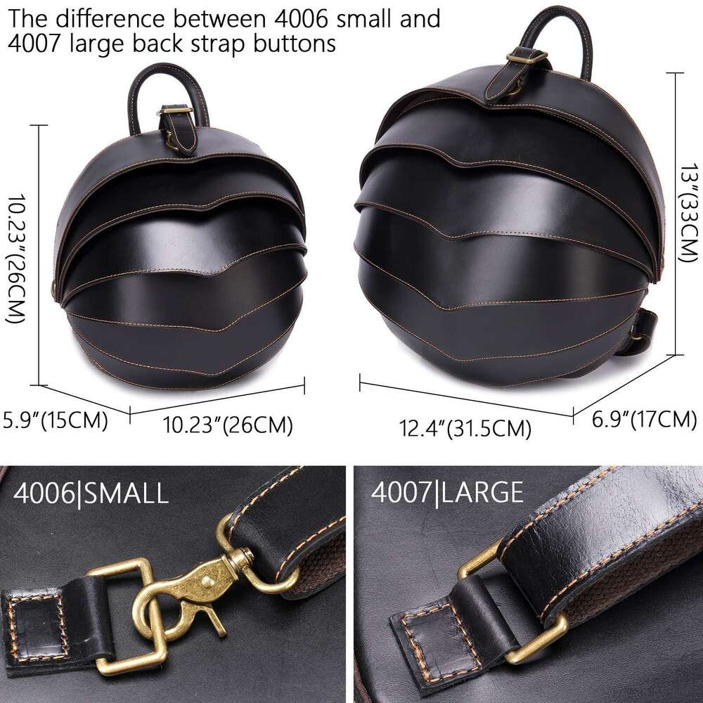 WESTAL Crazy Horse Leather For Woman Round Mini Schoolbag Backpack Purse Antitheft Rucksack Ladies Designer Backpacks