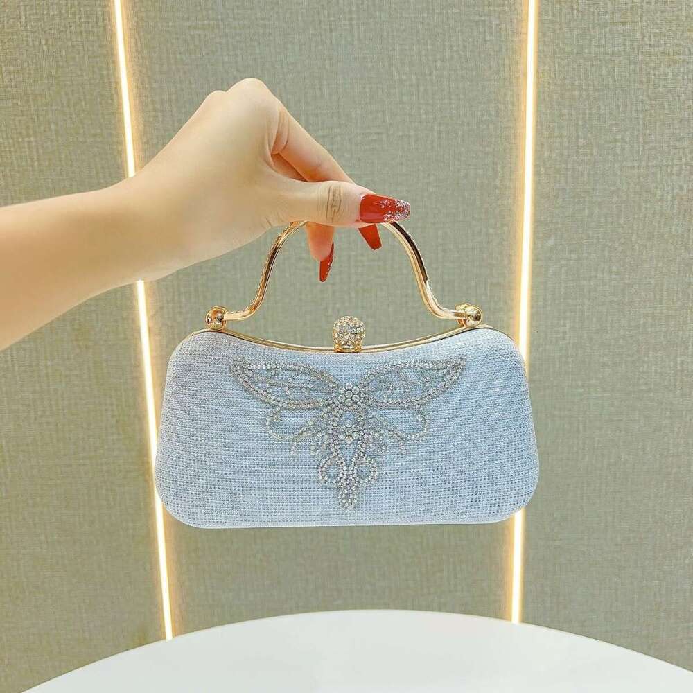 Dinner Bag New Evening Ladies Handheld Banquet Versatile Dress For Celebrities Water Diamond Small Fragrant Style Bag KQ