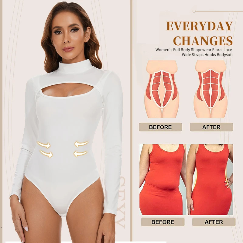 high neck tight corset with sexy open hole fitting suitable for womens abdominal control of body shape weight loss allinone 250430