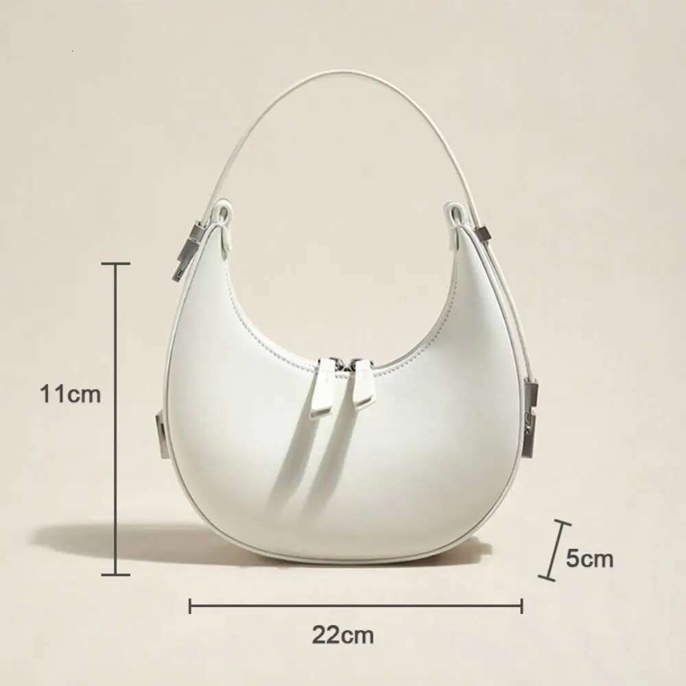 Creativity Minimalist Style Half-Moon Bag Purse Fashion High-End Armpit Handbag PU Leather Women's Shoulder Bags