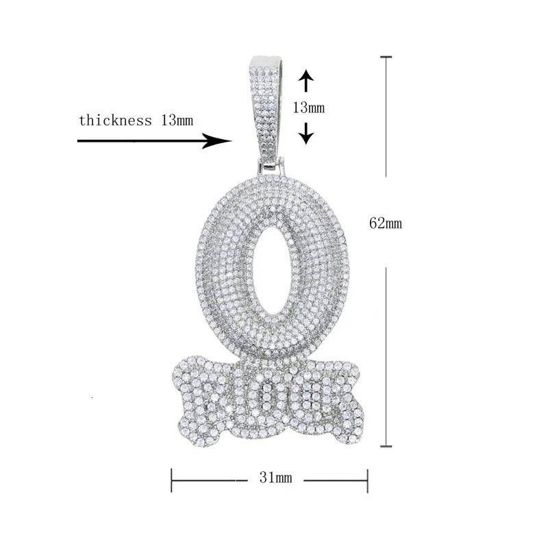 ZAKOL Hiphop Rock O Block Zirconia Pendant Necklaces For Women Men Unisex Metal Crystal Choker Clavicle Chain Jewelry Gifts 250428