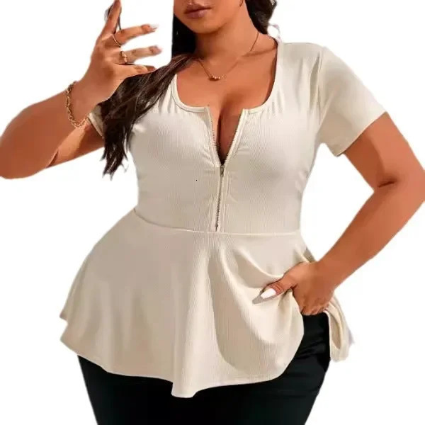 Fashionable loose womens shirt with size arrival selling season weight loss top independent cross station large 250422