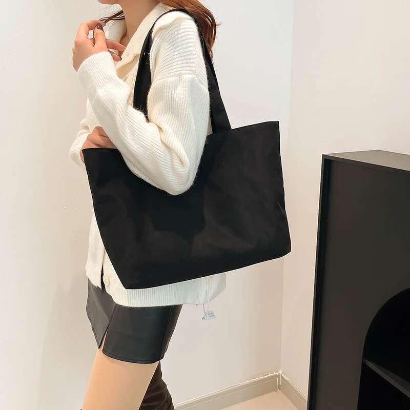 Frosted Vintage Women S Large Capacity Shoulder Bag Solid Color Simple Casual Commuter Bags Autumn Retro Shopper Totes Bag