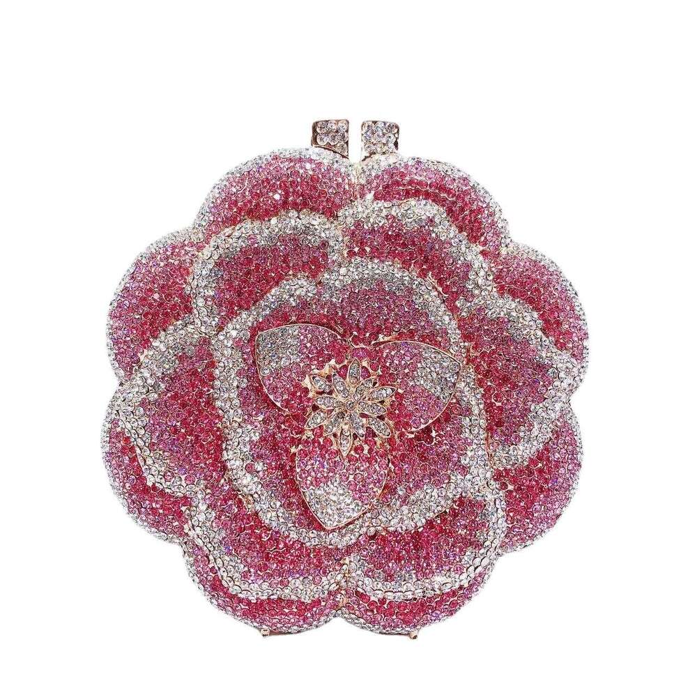 Dinner Bag BL Rose Water Hollow Metal Crystal Banquet Diamond Set Package Women S Handbag KQ