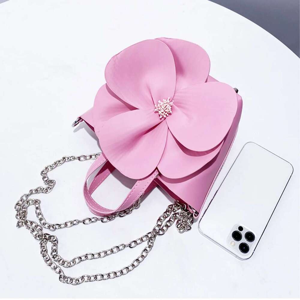 Temperament Fashion Tote Flowers Bucket French Makeup Bag High Quality Minimalist Crossbody Purse Forwomen