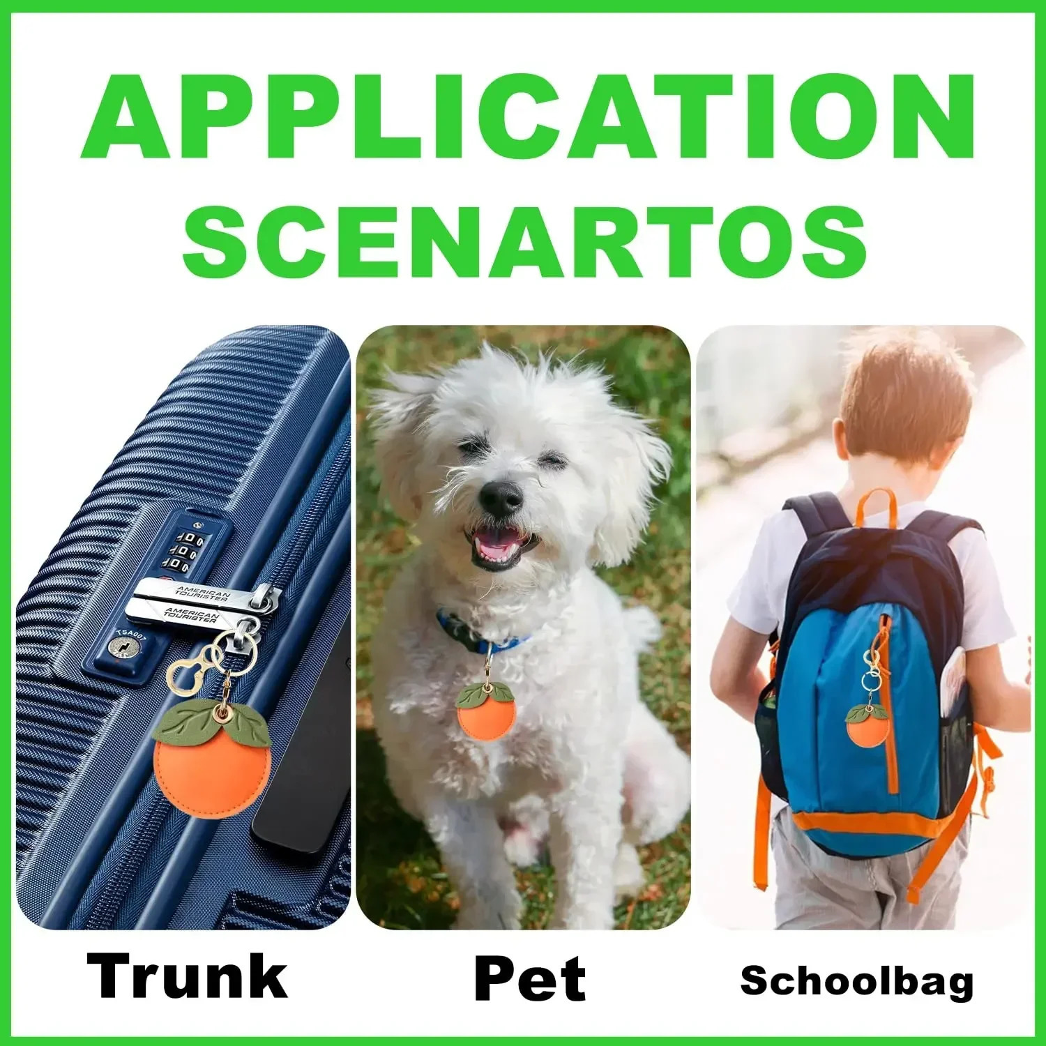 Leather Keychain Holder Case for Apple AirTag Cute Protective Air Tag Cover Keychain Ring Anti-Scratch Finder GPS Tracker Case 250429