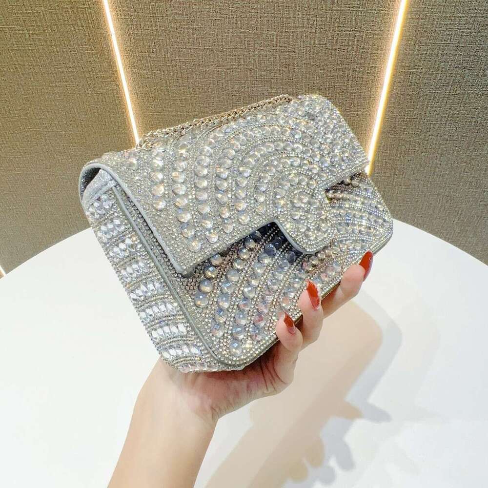 Dinner Bag New Women S Handbag With High End Fashionable And Niche Style Full Diamond Underarm Bag Shiny Hand Held Single Shoulder Crossbody Dinner Ba