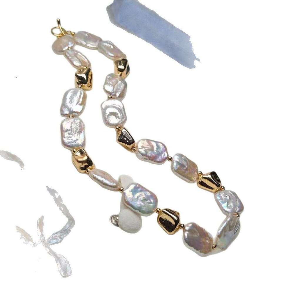 Alien Natural Baroque Freshwater Pearl Necklace With A Female Niche Design, Fashionable OT Buckle, High-End Feeling, Collarbone Chain, New Style