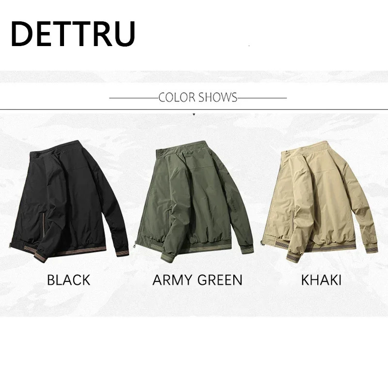 SpringAutumn Mens Wear Resistant Stand up Collar Casual Jacket for Youth Fashion 250428