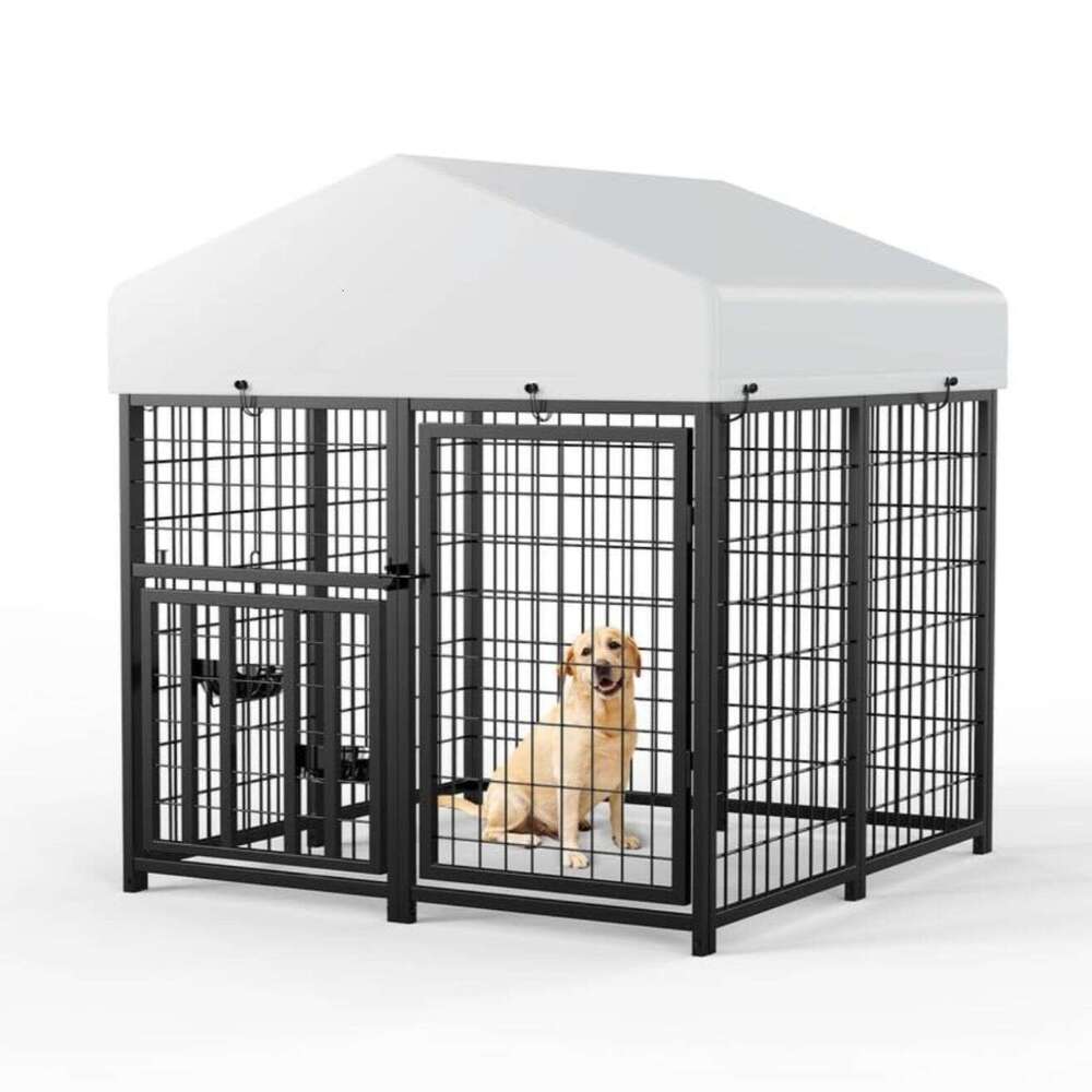 Large cage with roof, cage, windproof, rain proof, UV blocking, outdoor chicken, rabbit, dog shed, home