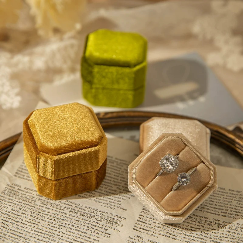 Fillet jewelry box ring box bracelet pendant stud earring necklace storageDisplay Holder Case for Engagement Wedding 250428
