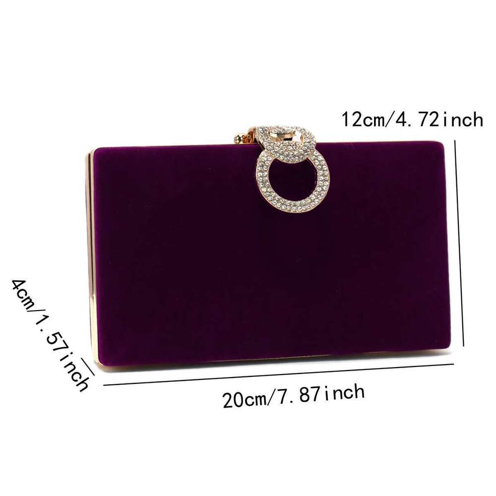 Veet Red Color Clutch Dias Glitter Wedding Evening Bags Dress Girl Handbags Purse
