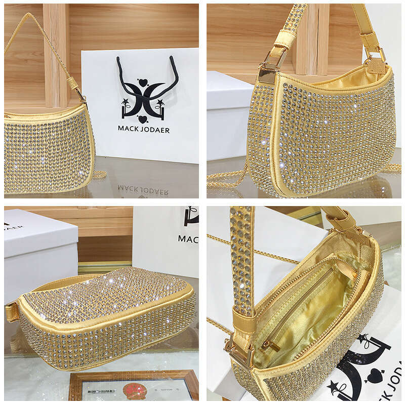 designer Women's bag Handheld for women with a sense of luxury, exquisite banquet new diamond chain crossbody bag, single shoulder bag